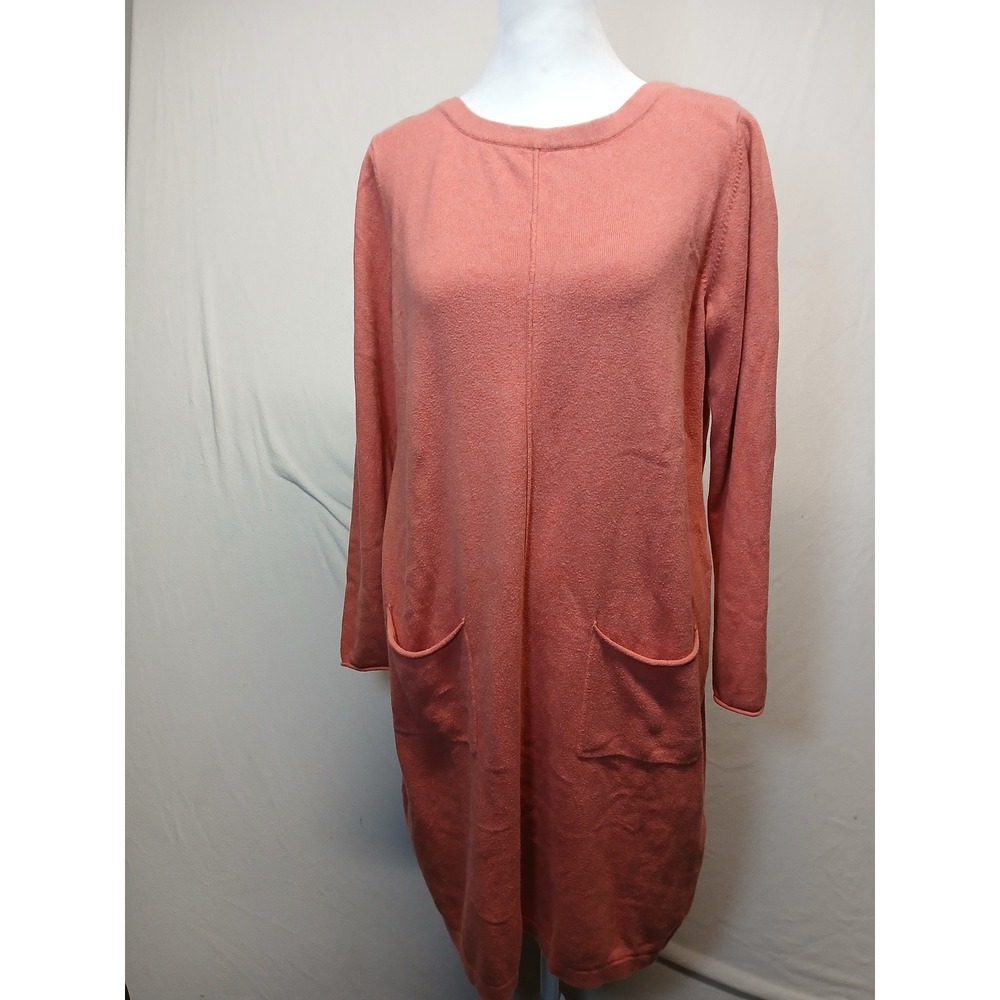 Cashmere cotton blend midi sweater dress purejill with pockets medium‎